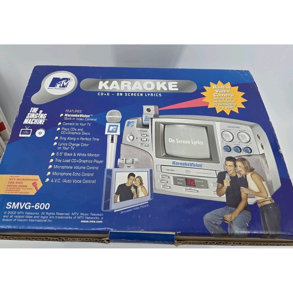 MTV  The  Singing Machine Karaoke Machine  SMVG 600 with Built-in Video Camera